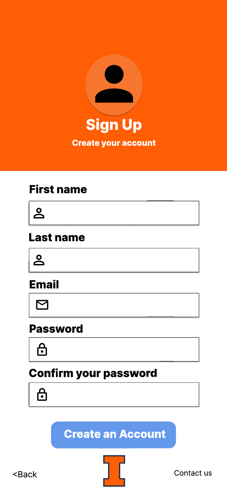 Sign-up screen preview